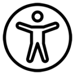Icon Barrierefreiheit, Erkennungszeichen unseres Tools für Barrierefreiheit